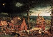 Cornelis Massijs Arrival of the Holy Family in Bethlehem Sweden oil painting artist